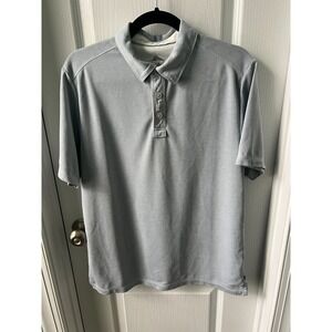Tommy Bahama Mens Polo Shirt Gray Short Sleeve Tencel Lyocell Blend Size M